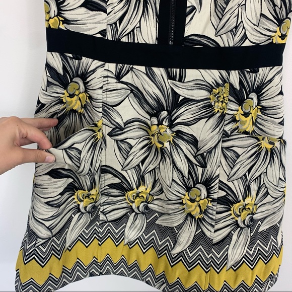 Alice + Olivia Ellis Jacquard Floral Pattern Collared Dress 10 - Picture 6 of 16